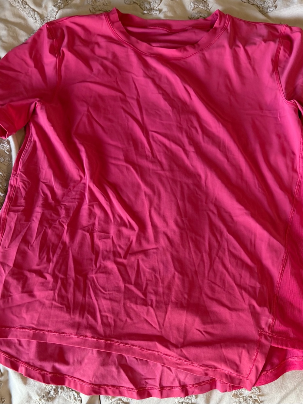 lululemon athletica Hot Pink Short Sleeve Crew Tee